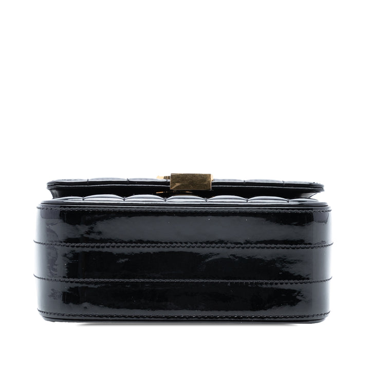 Saint Laurent Small Cuir verni Monogram Vicky Sac à chaîne