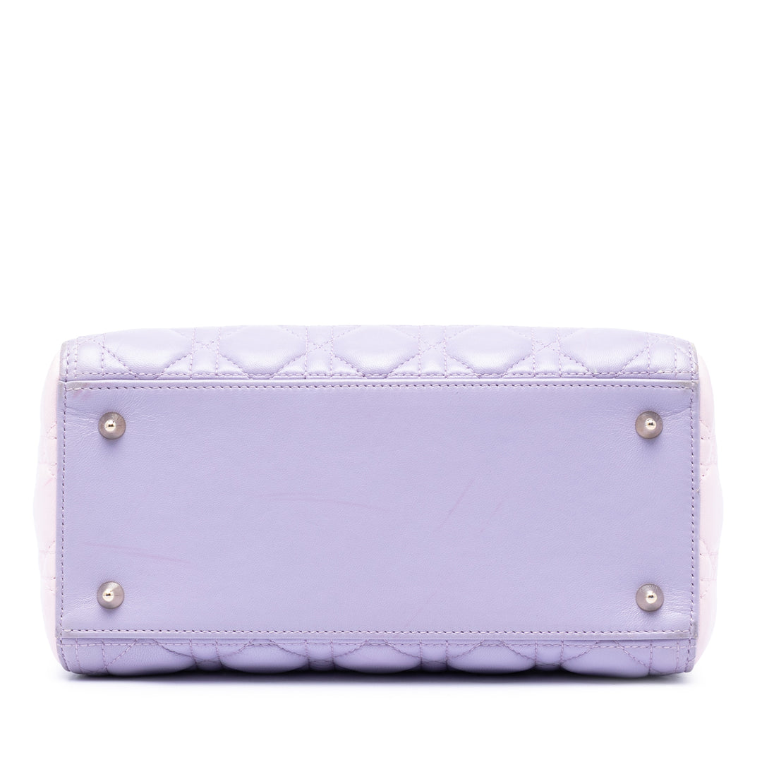 Dior Medium Tricolor Cuir d’agneau Cannage Lady Dior