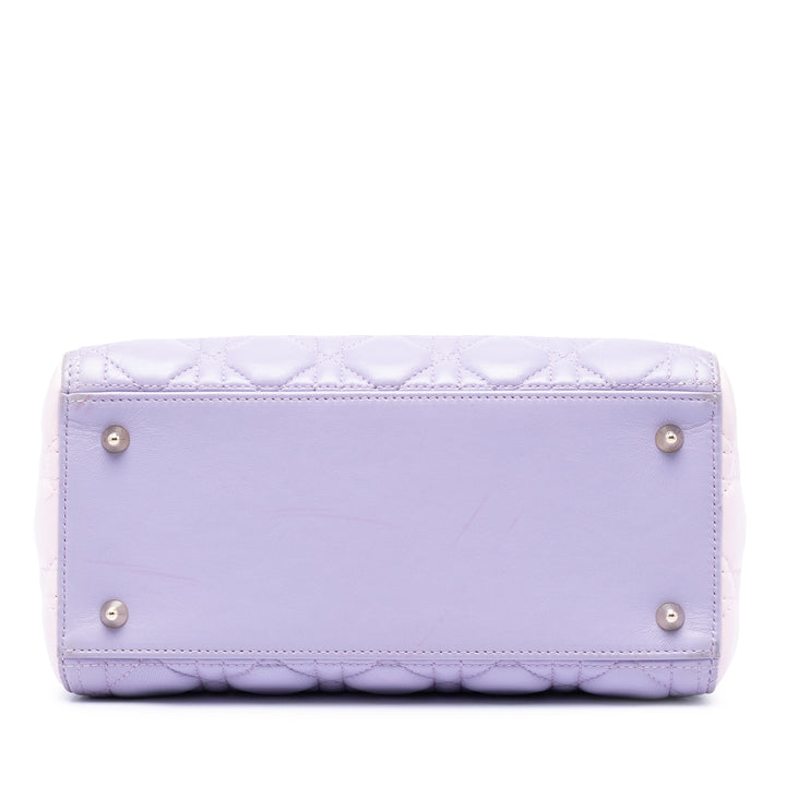 Dior Medium Tricolor Cuir d’agneau Cannage Lady Dior