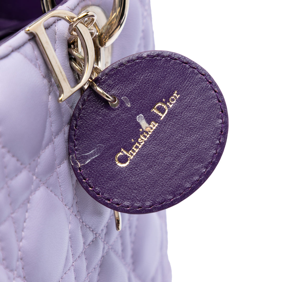 Dior Medium Tricolor Cuir d’agneau Cannage Lady Dior