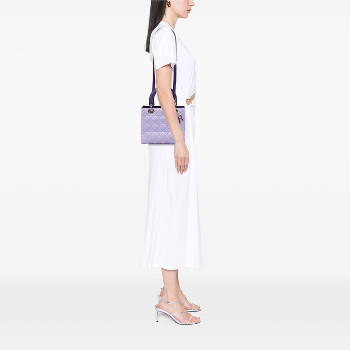 Dior Medium Tricolor Cuir d’agneau Cannage Lady Dior