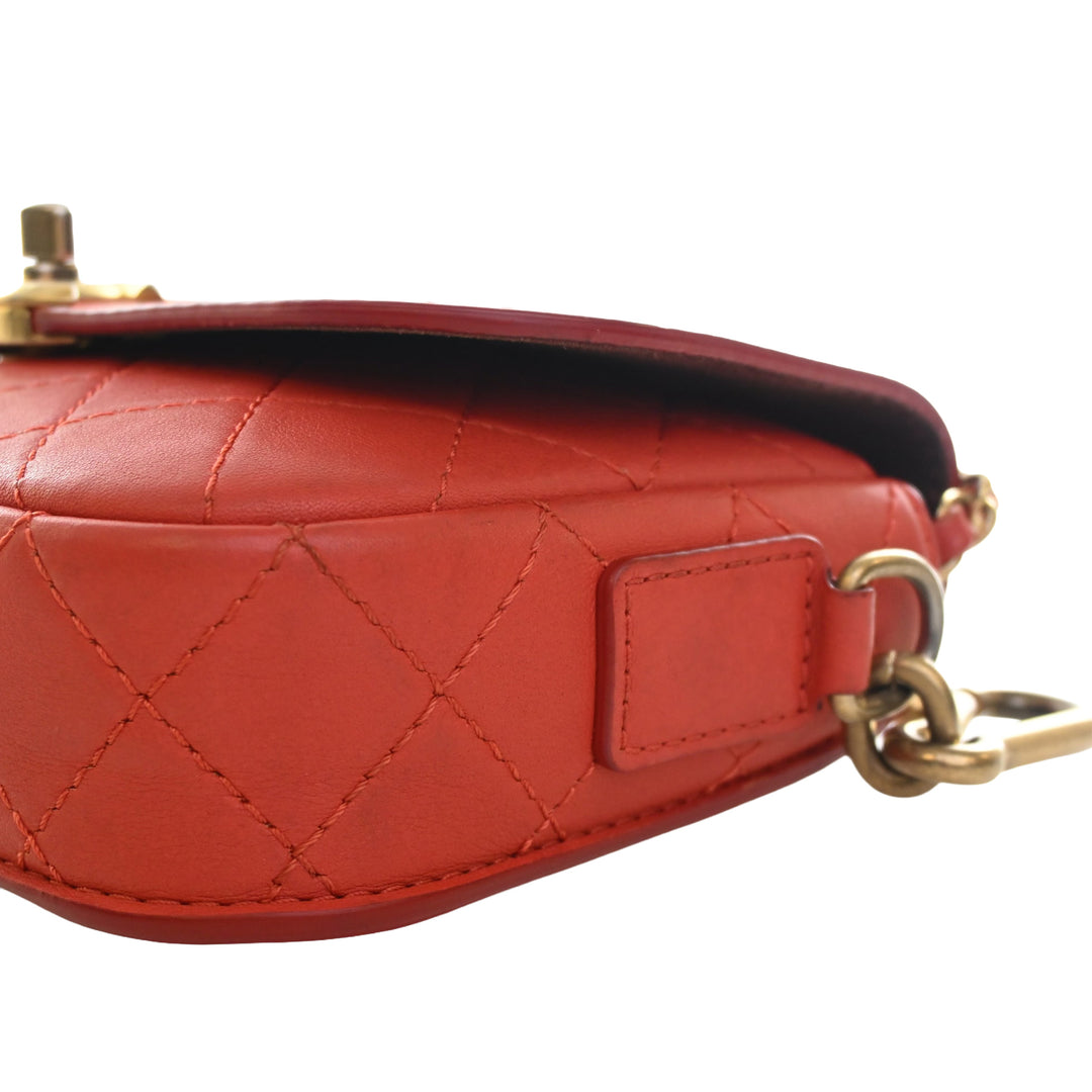 Chanel Matelassé Cuir de veau Multi Pochetteing à rabat et Coin Purse