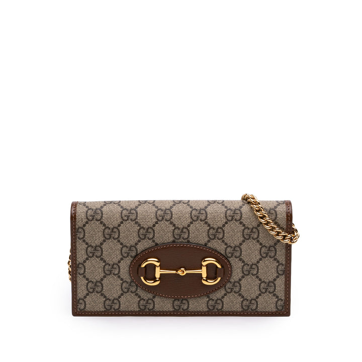 Gucci GG Supreme Horsebit 1955 Wallet on Chain