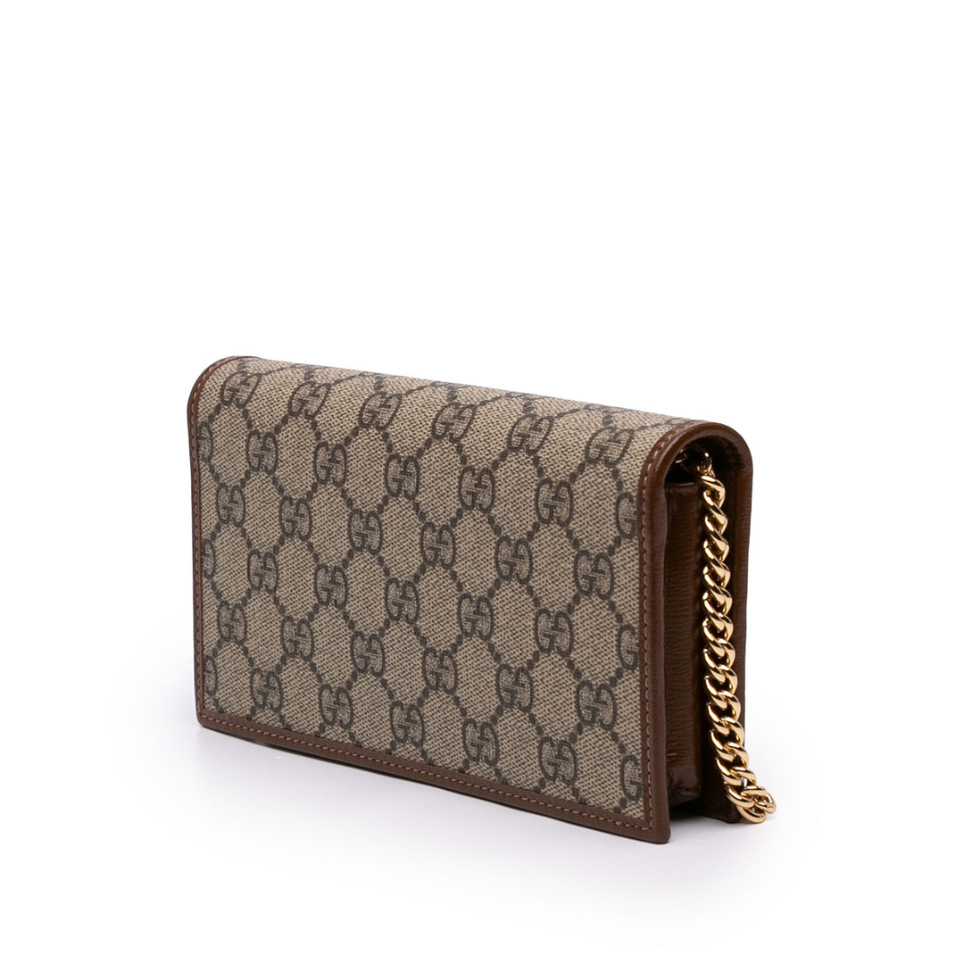Gucci GG Supreme Horsebit 1955 Wallet on Chain