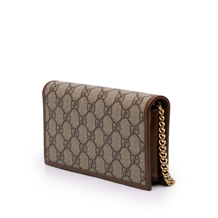 Gucci GG Supreme Horsebit 1955 Wallet on Chain