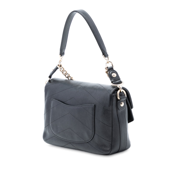 Chanel Mini Matelassé Sheepskin Double Chevron à rabat