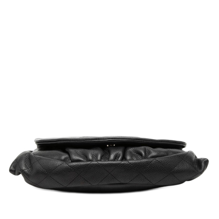 Chanel CC Caviar Half Moon Wallet on Chain