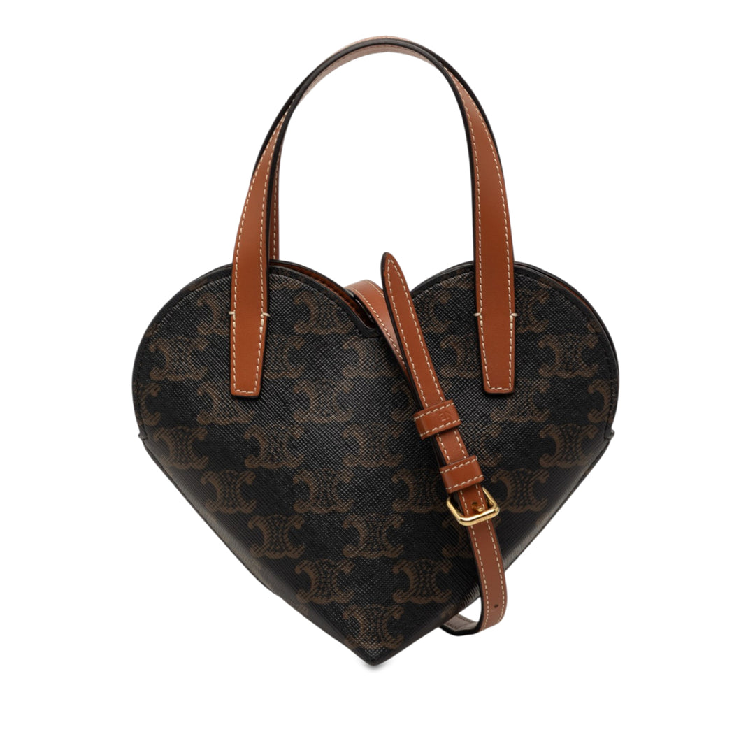 Celine Teen Triomphe Coated Toile Coeur Sac