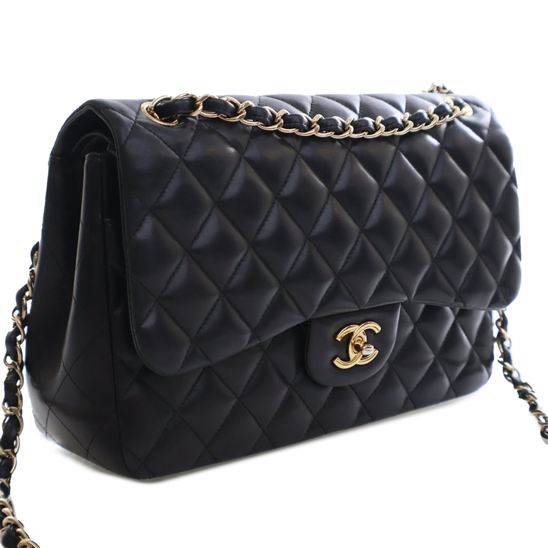 Chanel Jumbo Classic Cuir d’agneau Double rabat