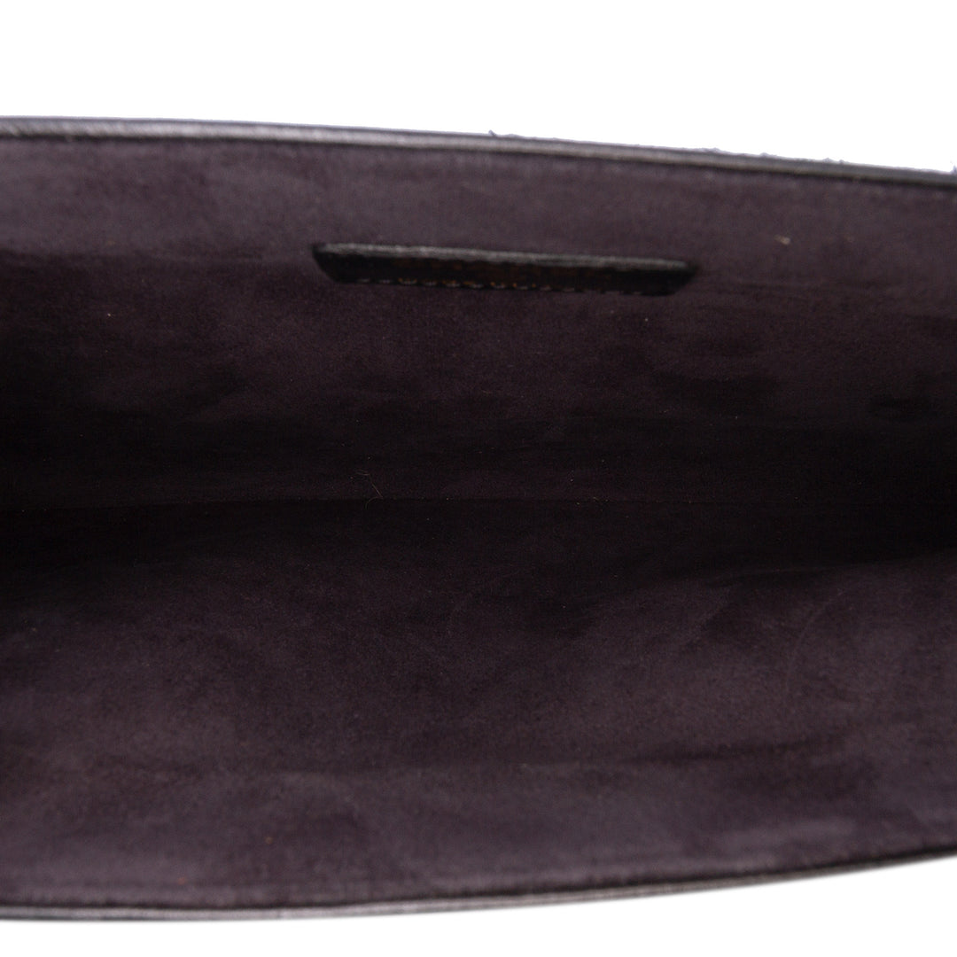 Tweed Chain Around Tablet Holder Black - Gaby Paris