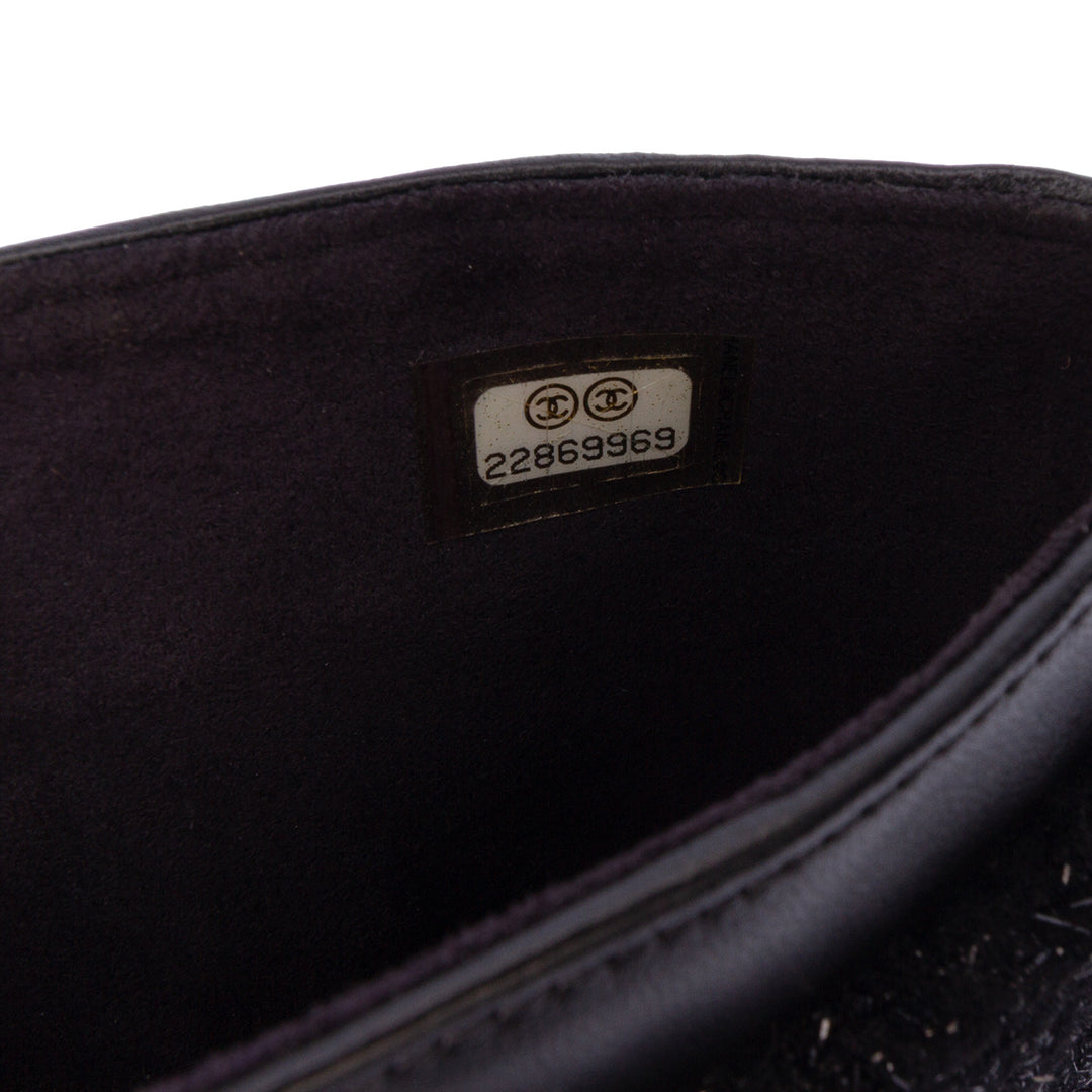 Tweed Chain Around Tablet Holder Black - Gaby Paris