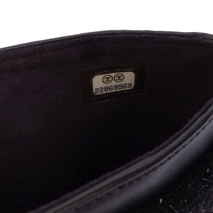 Tweed Chain Around Tablet Holder Black - Gaby Paris
