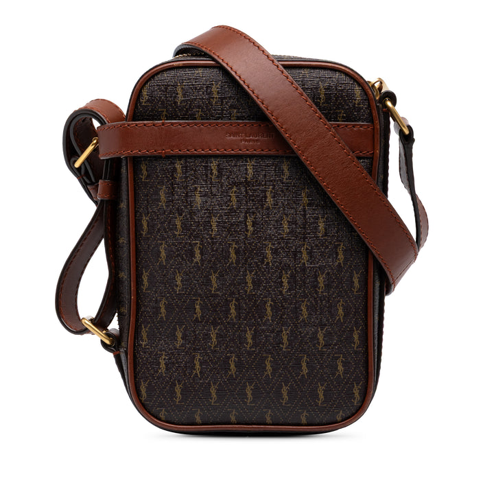 Saint Laurent Pochette Le Monogramme Toile enduite Marron – vue principale – GABY PARIS