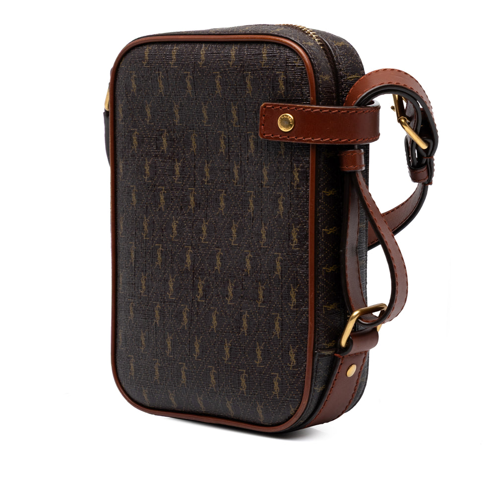 Saint Laurent Pochette Le Monogramme Toile enduite Marron – vue 2 – GABY PARIS