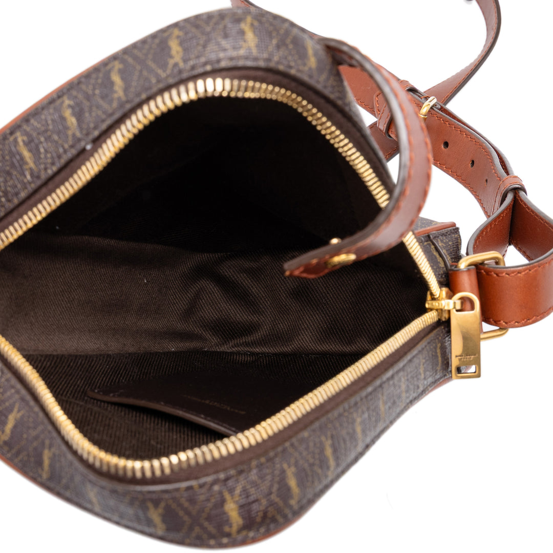 Saint Laurent Pochette Le Monogramme Toile enduite Marron – vue 4 – GABY PARIS