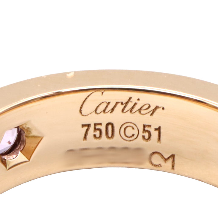 18K Rose Gold and Pink Sapphire Classic Love Ring Pink - Gaby Paris