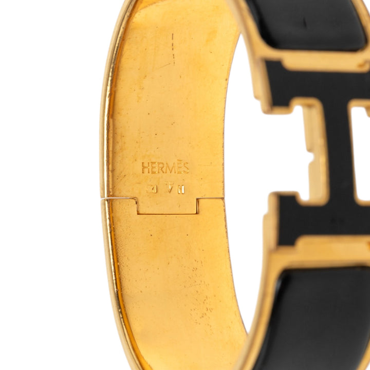Hermès Wide Émail Clic Clac H Bracelet PM Métal