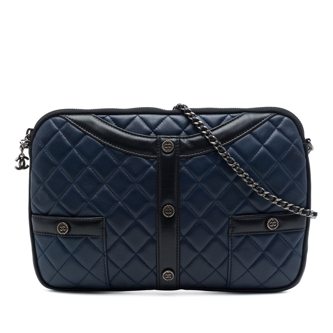 Chanel Matelassé Girl Pochette avec chaîne Petit Cuir d'agneau