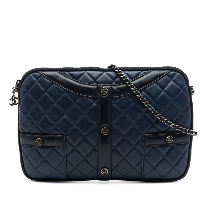 Chanel Matelassé Girl Pochette avec chaîne Petit Cuir d'agneau