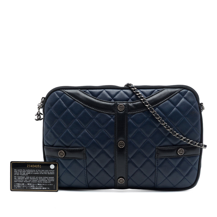 Chanel Matelassé Girl Pochette avec chaîne Petit Cuir d'agneau