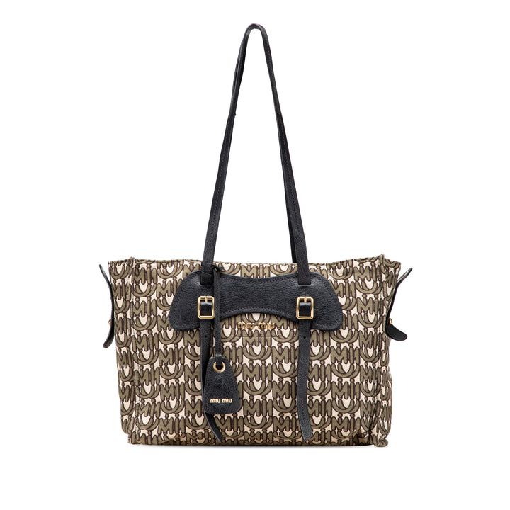 Canvas Monogram Tote Brown - Gaby Paris