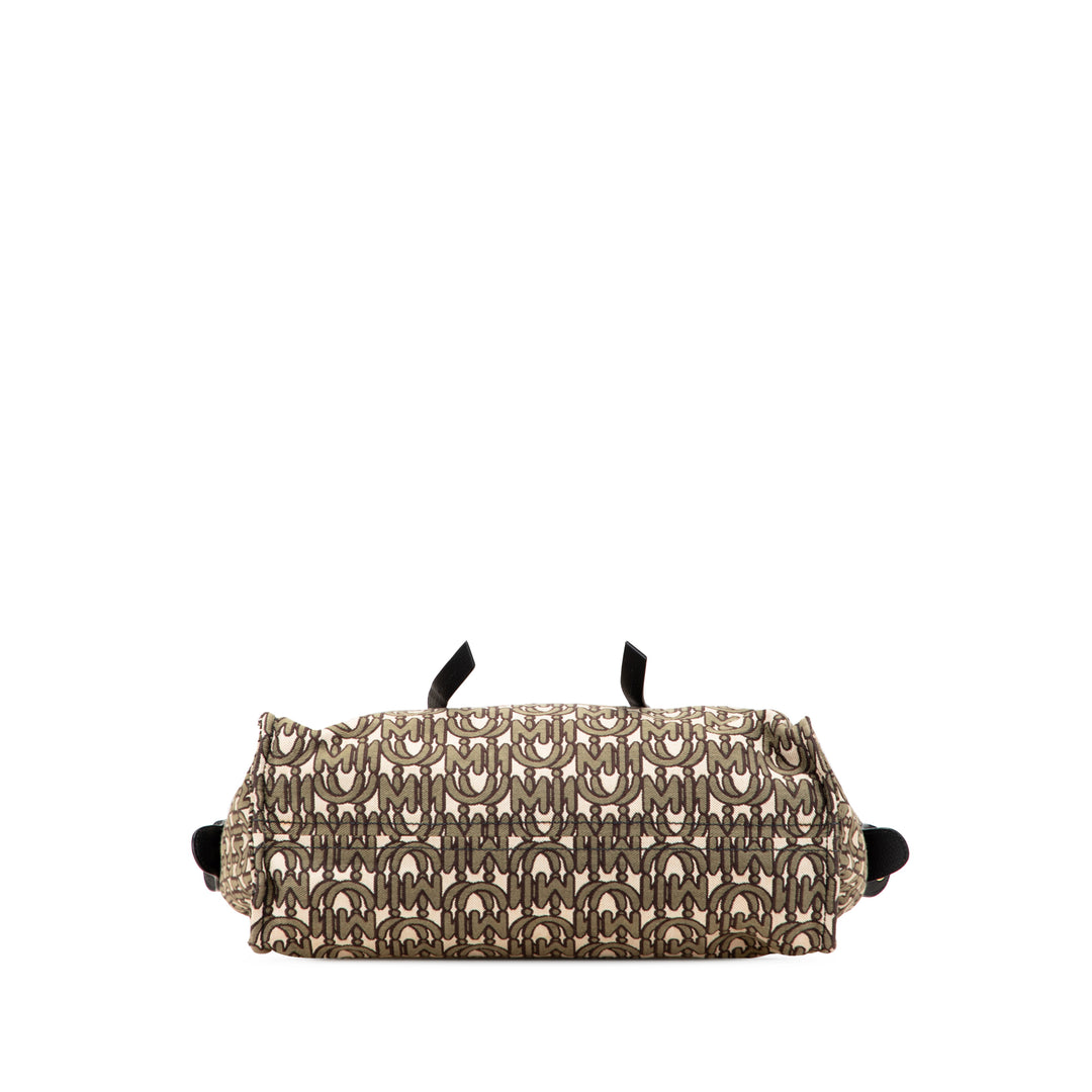 Canvas Monogram Tote Brown - Gaby Paris