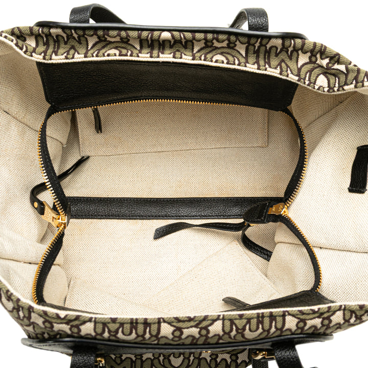 Canvas Monogram Tote Brown - Gaby Paris