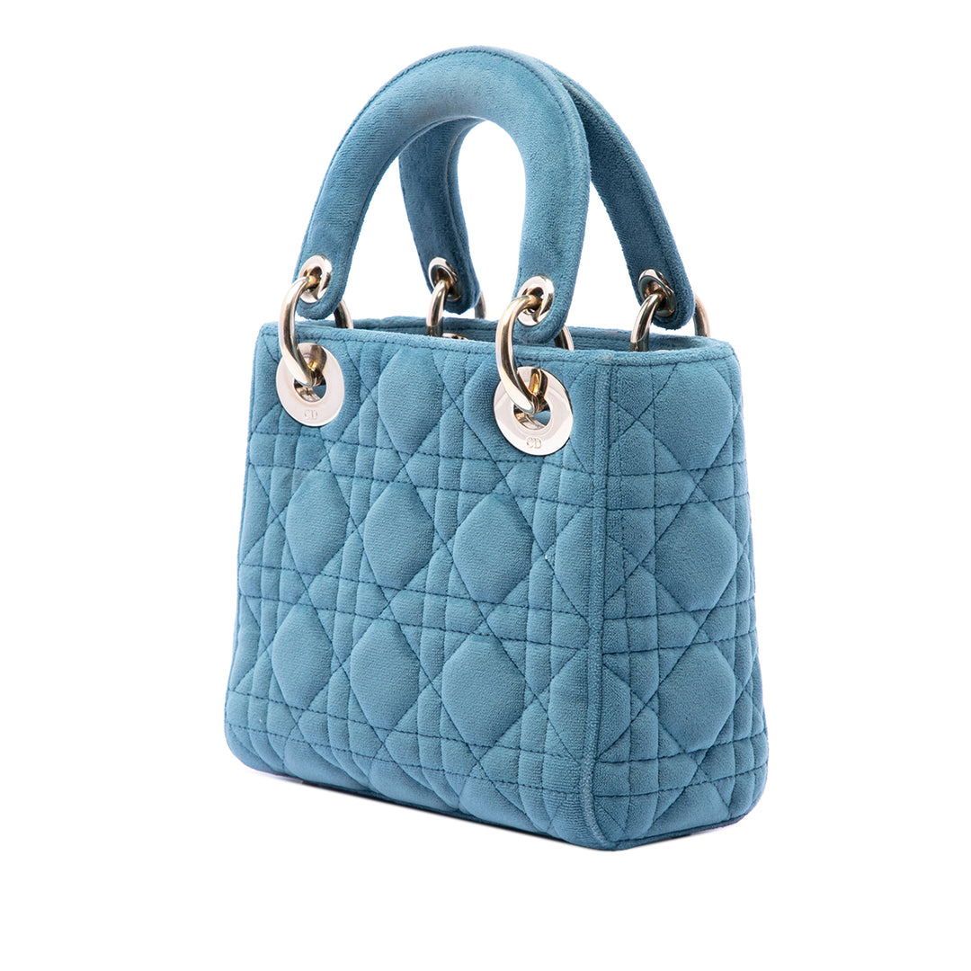 Dior Mini Velours Cannage Lady Dior
