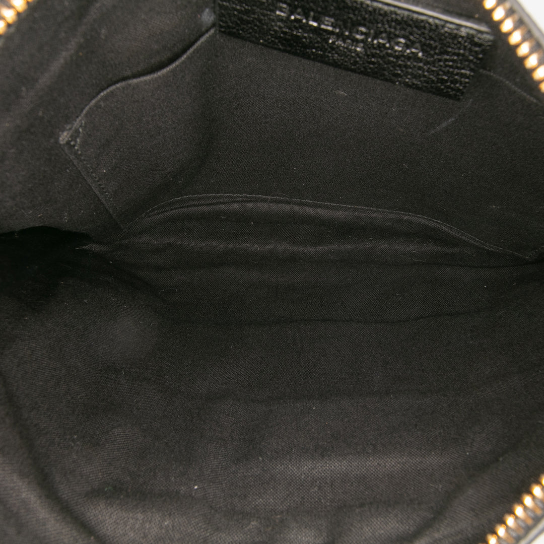 Chevre Motocross Metallic Edge Clutch Black - Gaby Paris