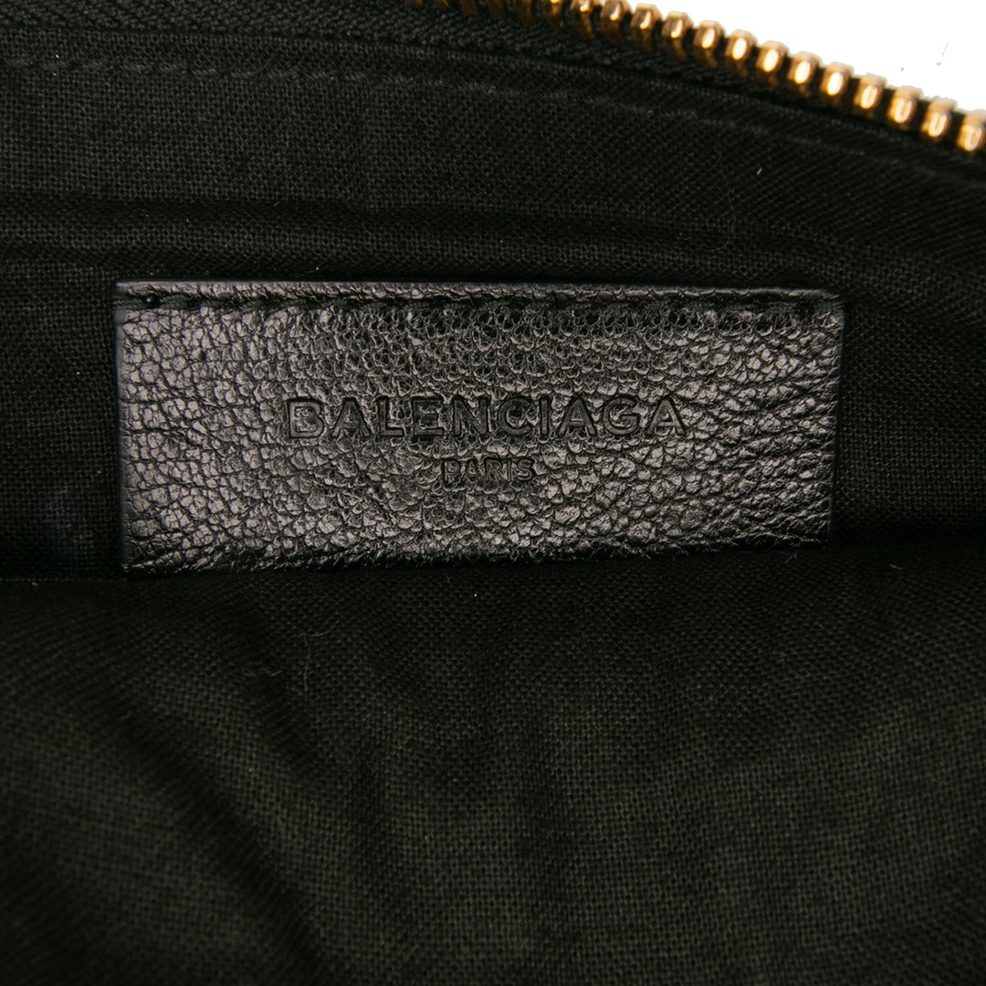 Chevre Motocross Metallic Edge Clutch Black - Gaby Paris