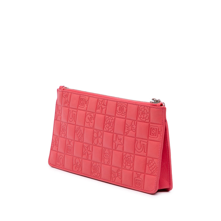 Chanel Cuir d’agneau Precious Symbols Pochette Rose