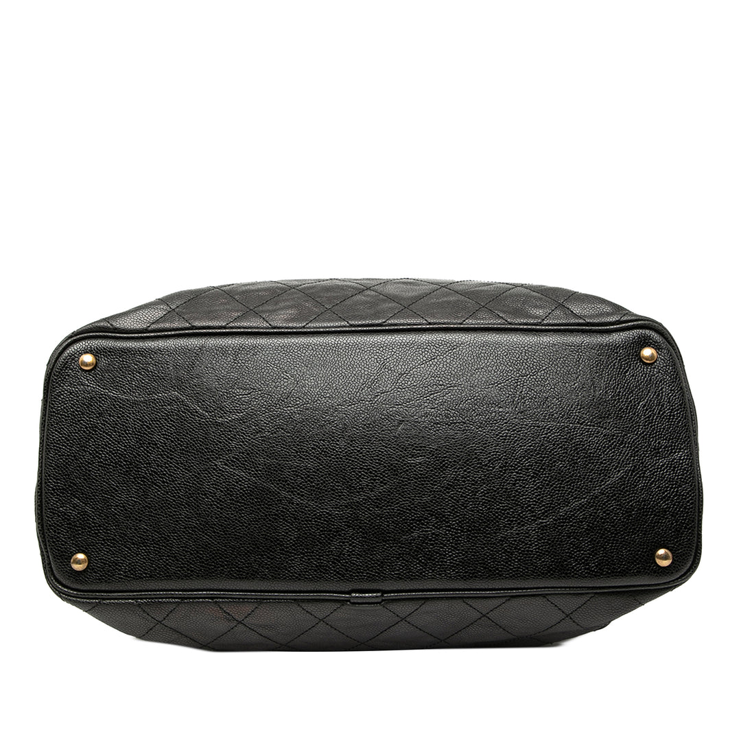 Chanel Matelassé Glazed Caviar Frame Cabas