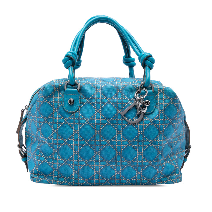 Cannage Imprimé Cherie Sac Bleu