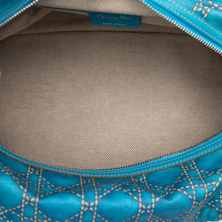 Cannage Imprimé Cherie Sac Bleu