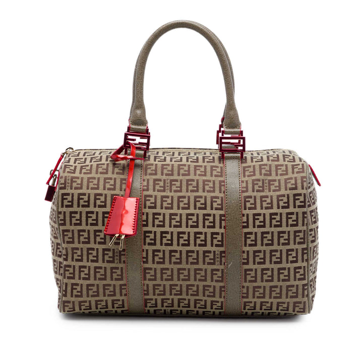 Fendi Zucchino Toile Forever Bauletto Boston Sac
