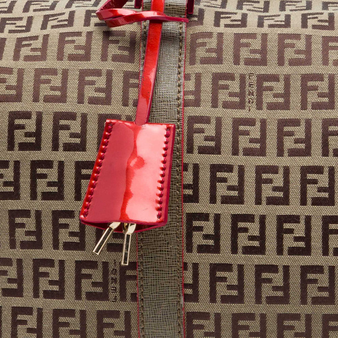 Fendi Zucchino Toile Forever Bauletto Boston Sac