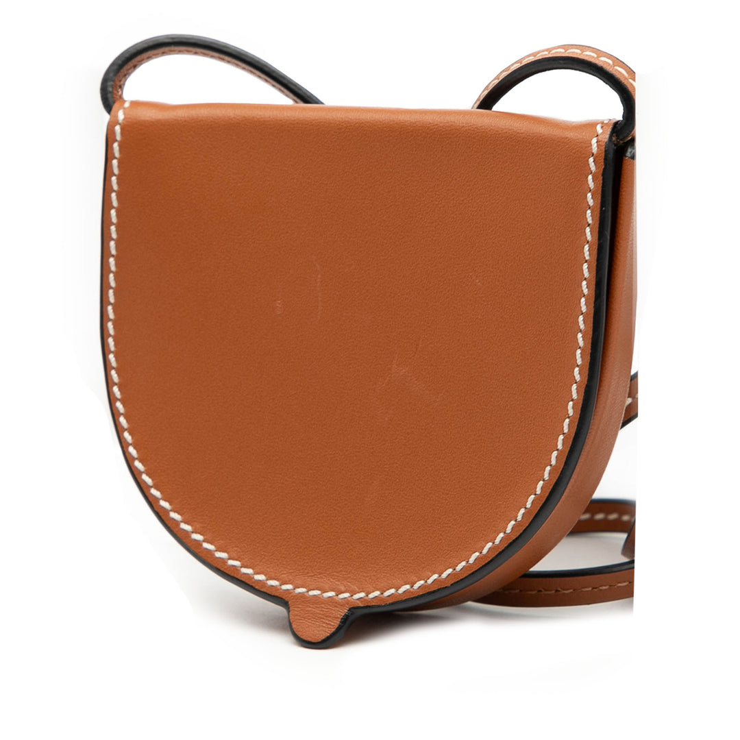 Souple Heel Pochette Mini Cuir de veau Marron