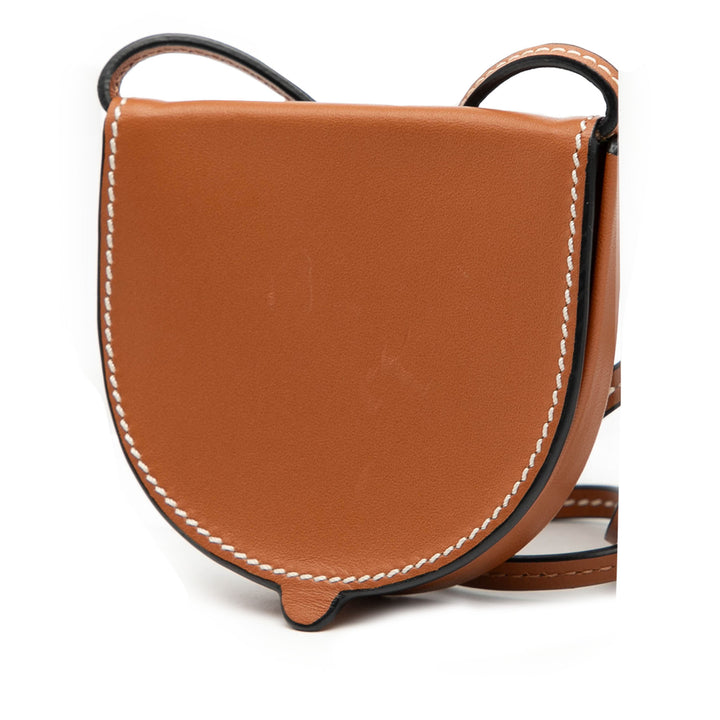 Souple Heel Pochette Mini Cuir de veau Marron