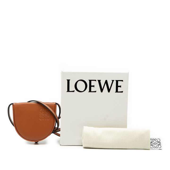 Souple Heel Pochette Mini Cuir de veau Marron