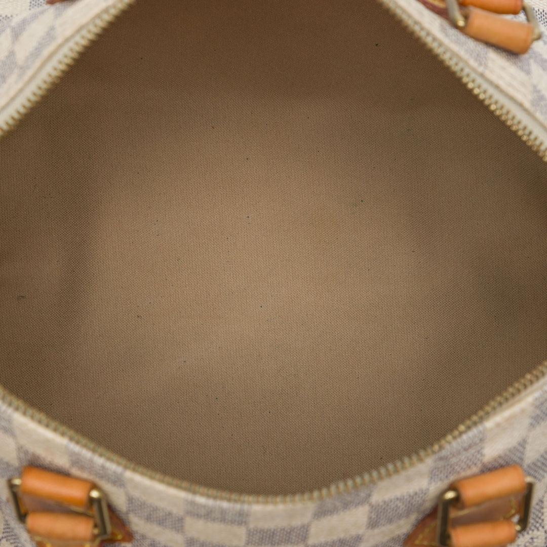 Louis Vuitton Sac à main Speedy 30 Damier Azur Blanc – vue 4 – GABY PARIS