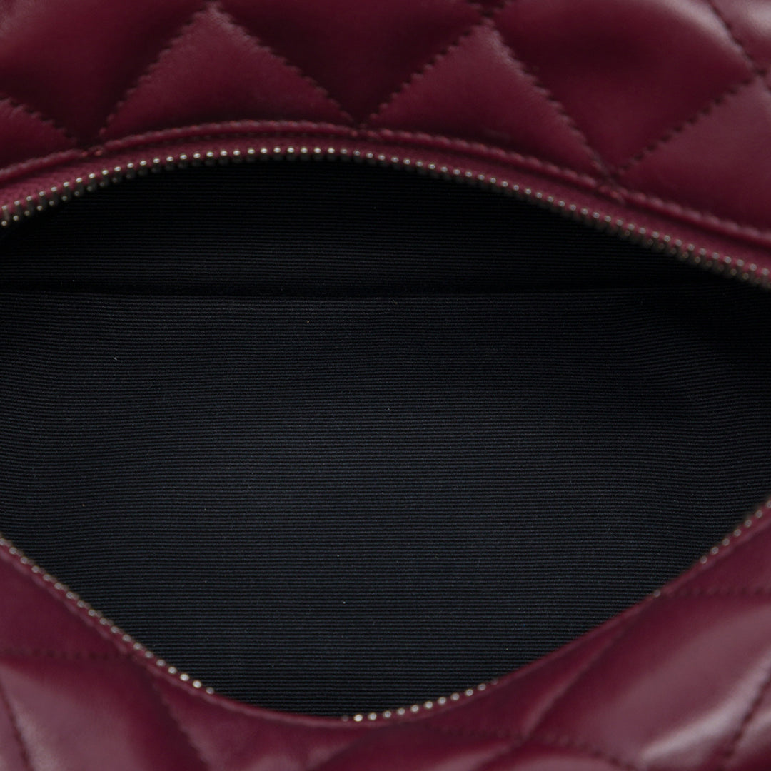 Matelasse LouLou Sac bowling Petit Cuir de veau Rouge