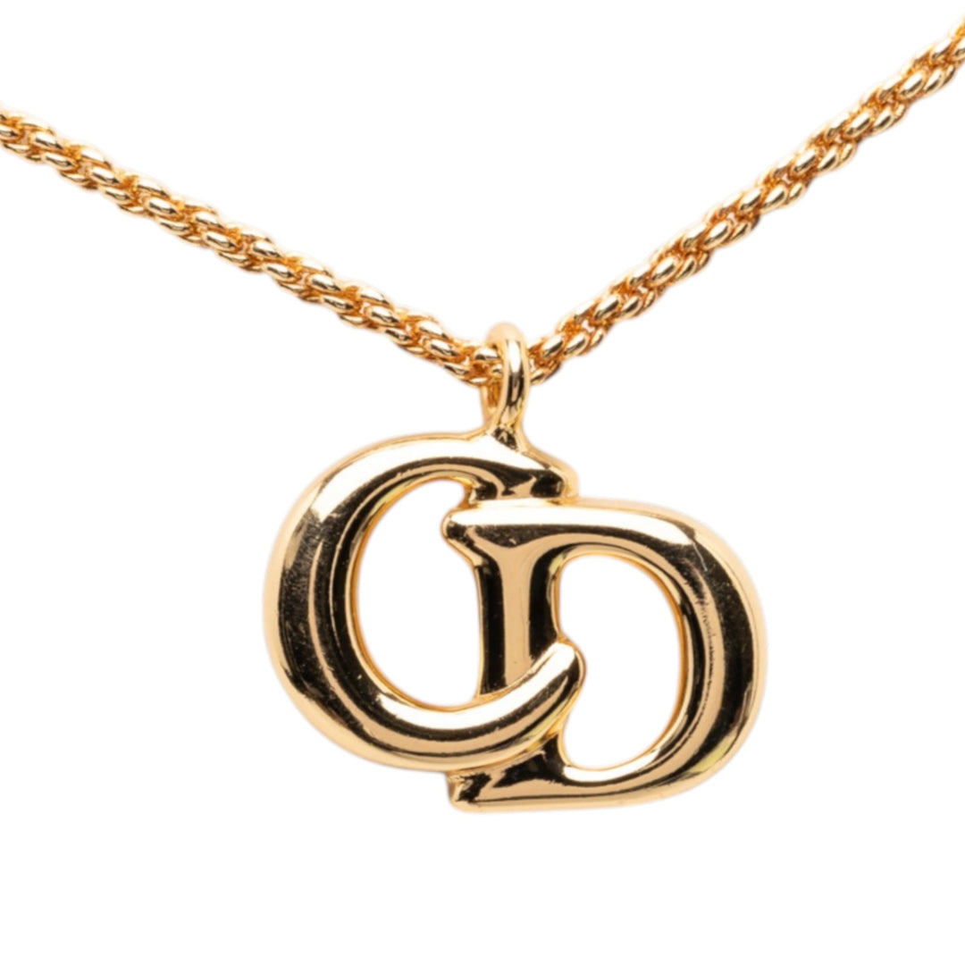 Dior plaqué CD Logo Pendant Collier