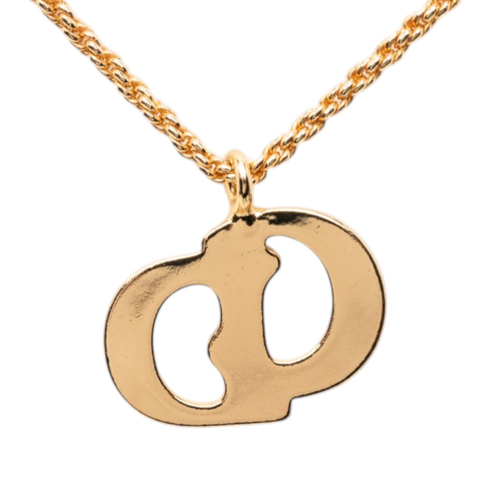 Dior plaqué CD Logo Pendant Collier