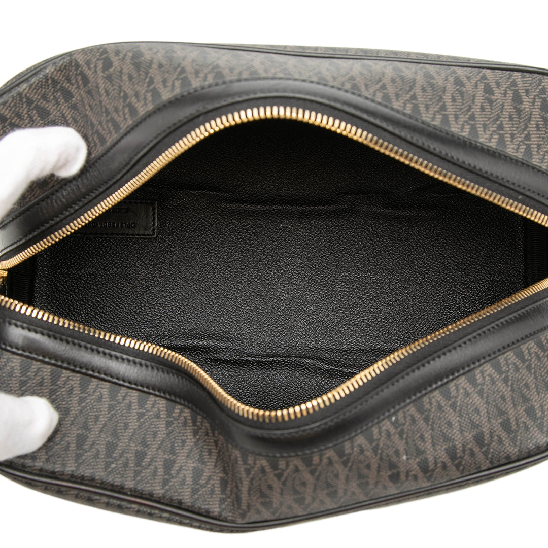 Saint Laurent Monogram Coated Toile Cosmetic Pochette