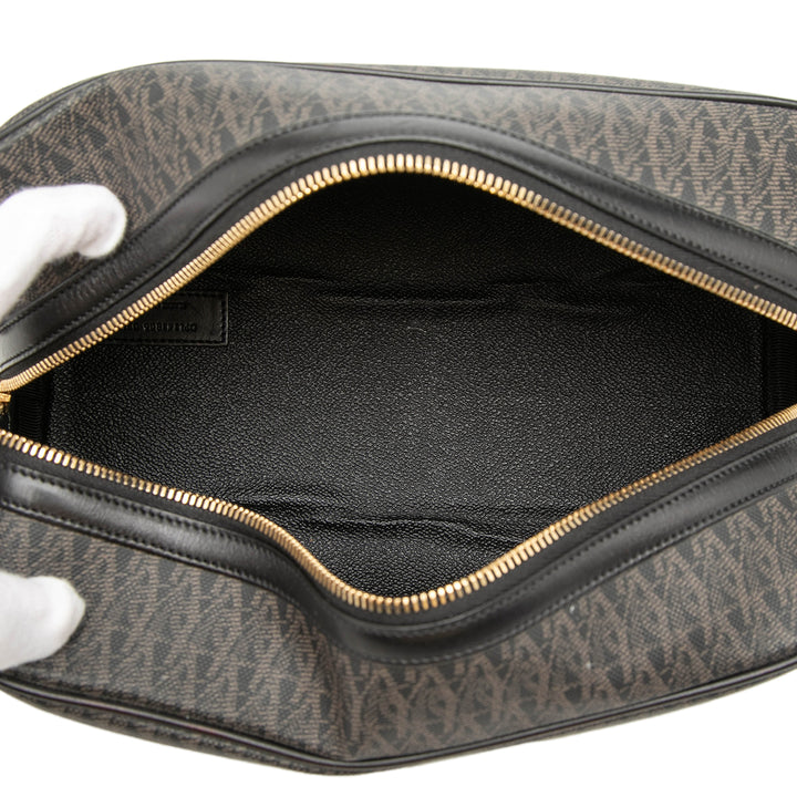 Saint Laurent Monogram Coated Toile Cosmetic Pochette