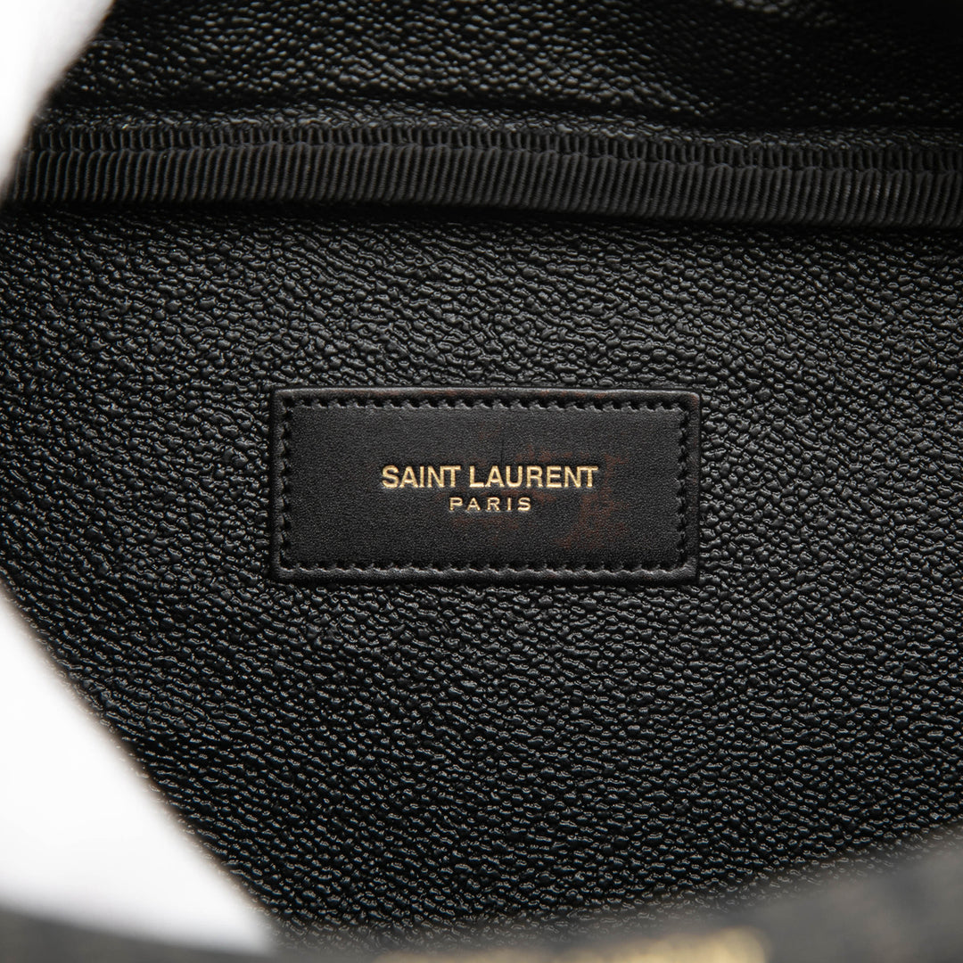 Saint Laurent Monogram Coated Toile Cosmetic Pochette