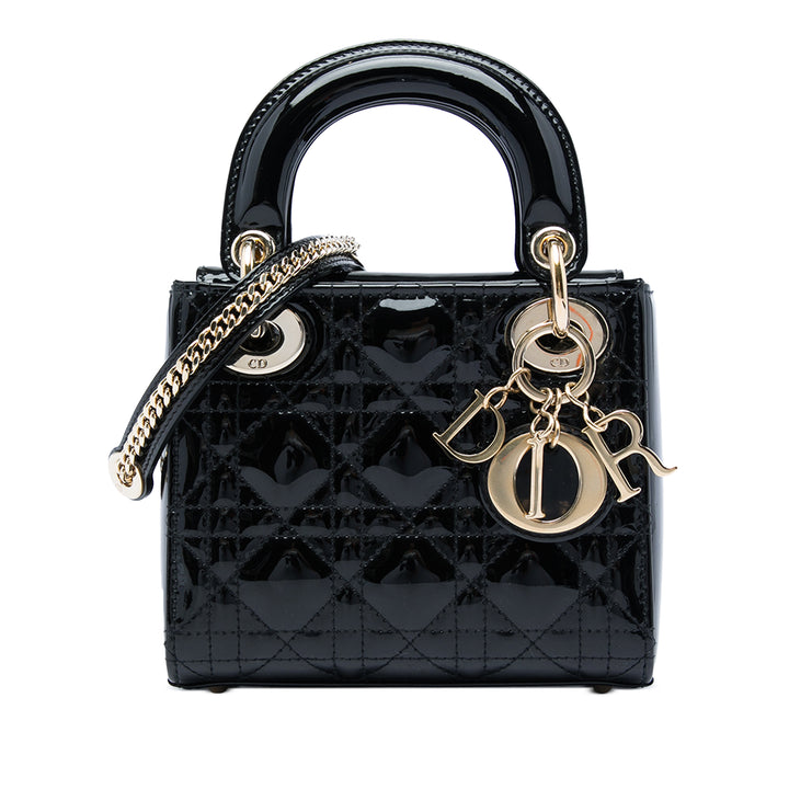 Dior Sac à main Lady Dior Cannage Mini Noir – vue principale – GABY PARIS