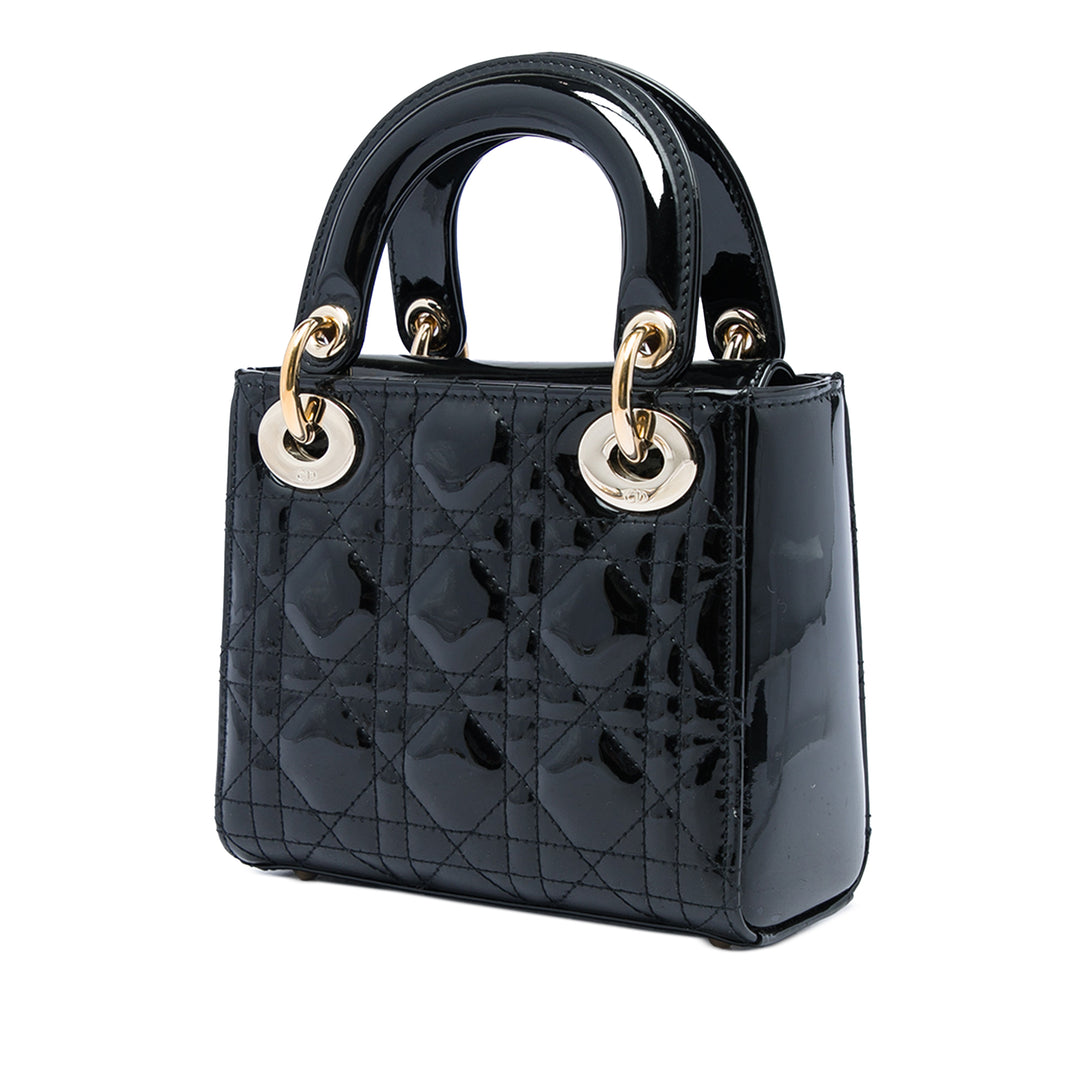 Dior Sac à main Lady Dior Cannage Mini Noir – vue 2 – GABY PARIS