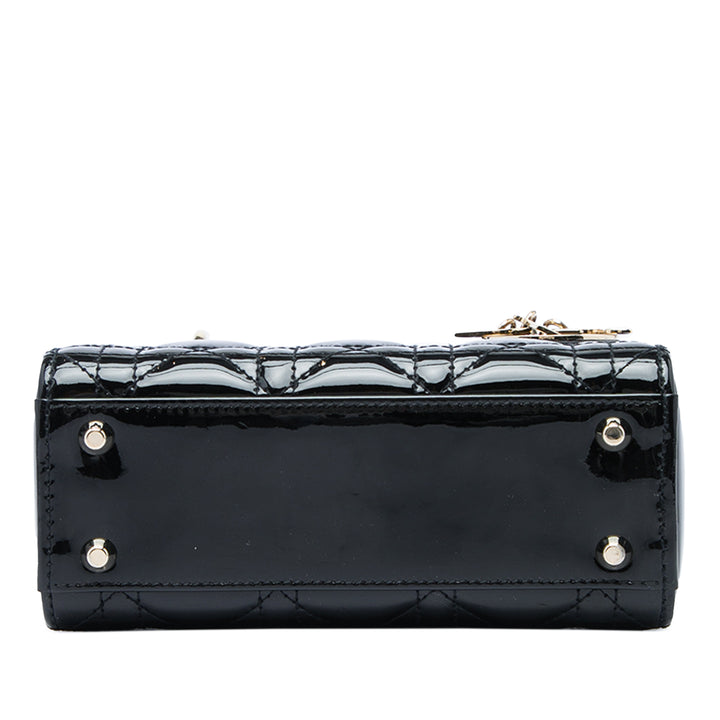Dior Sac à main Lady Dior Cannage Mini Noir – vue 3 – GABY PARIS