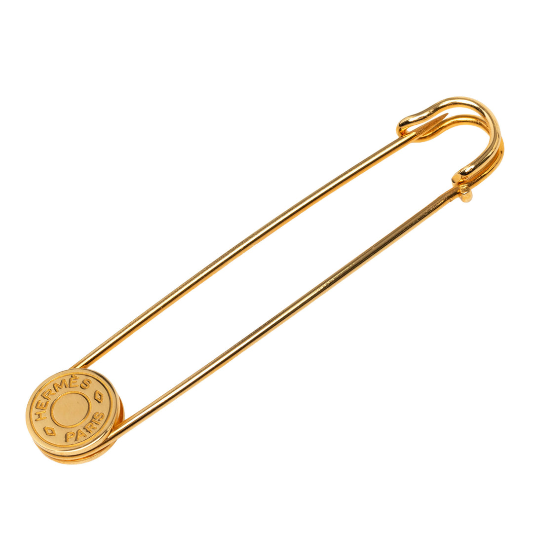 plaqué Clou de Selle Safety Pin Broche Doré